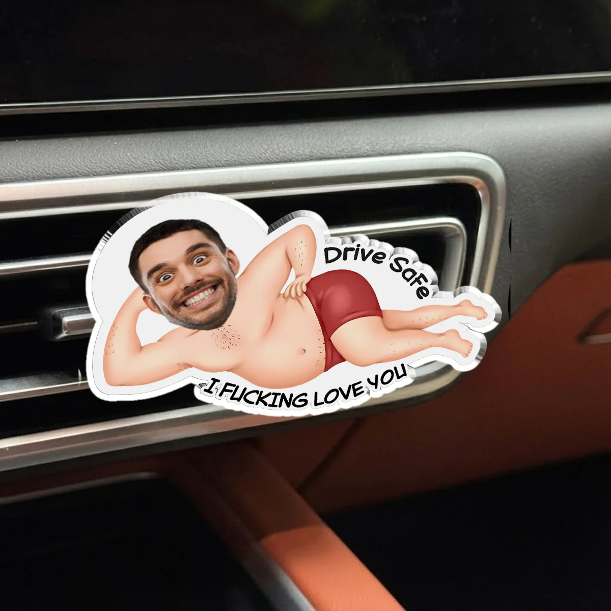 Couple Drive Safe I Freaking Love You - Personalized Custom Car Vent Clip - Image 4