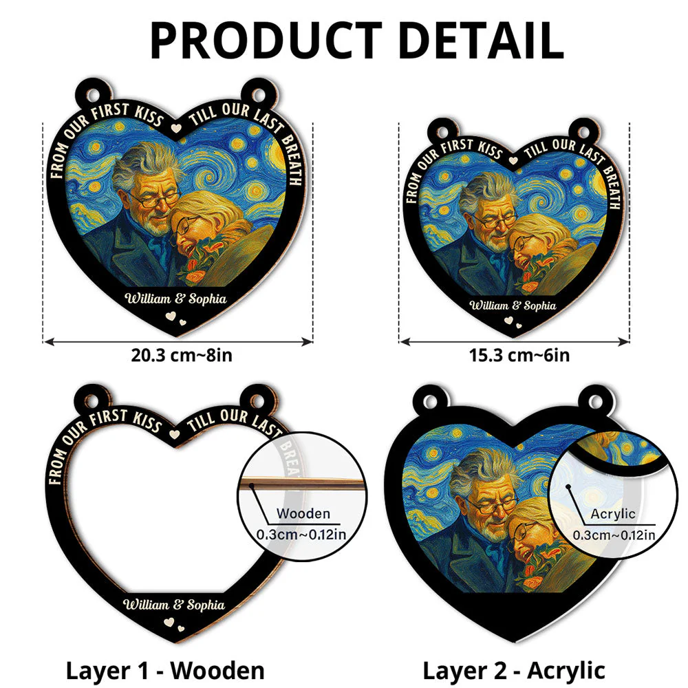 Couple From Our First Kiss - Personalized Custom Suncatcher - Image 4