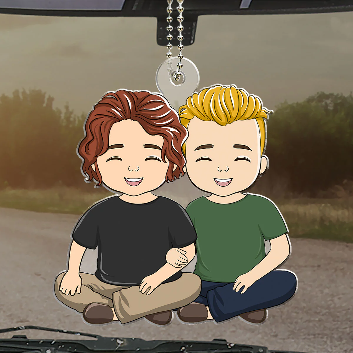 Couple Love - Personalized Custom Car Ornament - Image 5