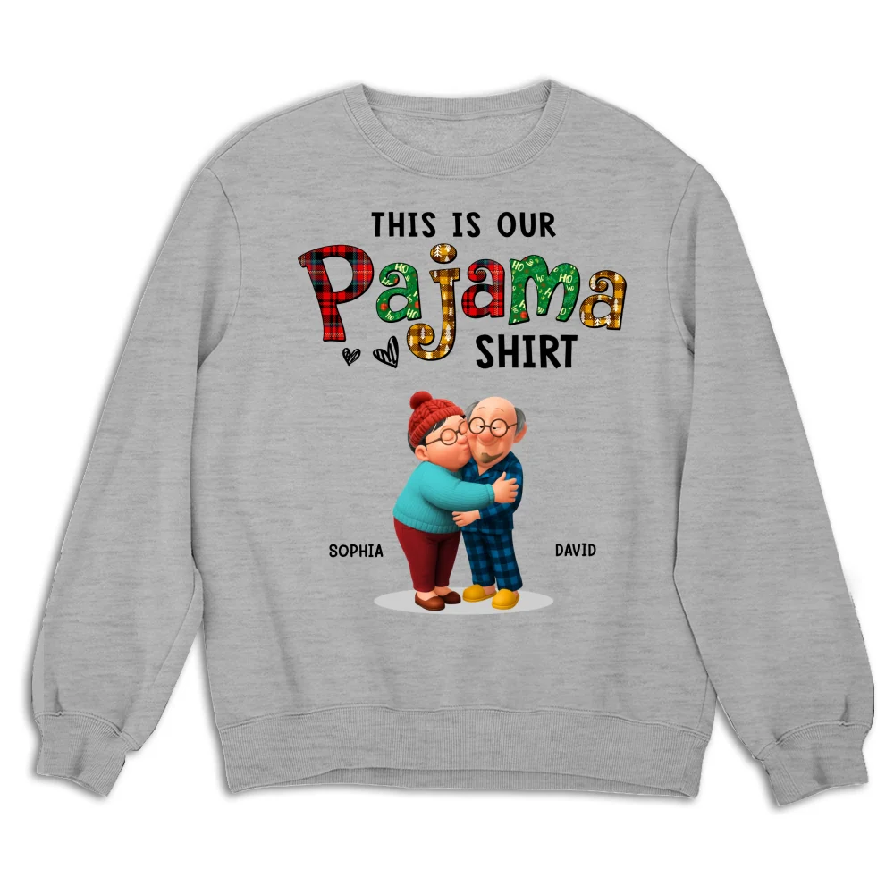 Couple Pajama Christmas Cartoon - Personalized Custom Shirt - Image 17