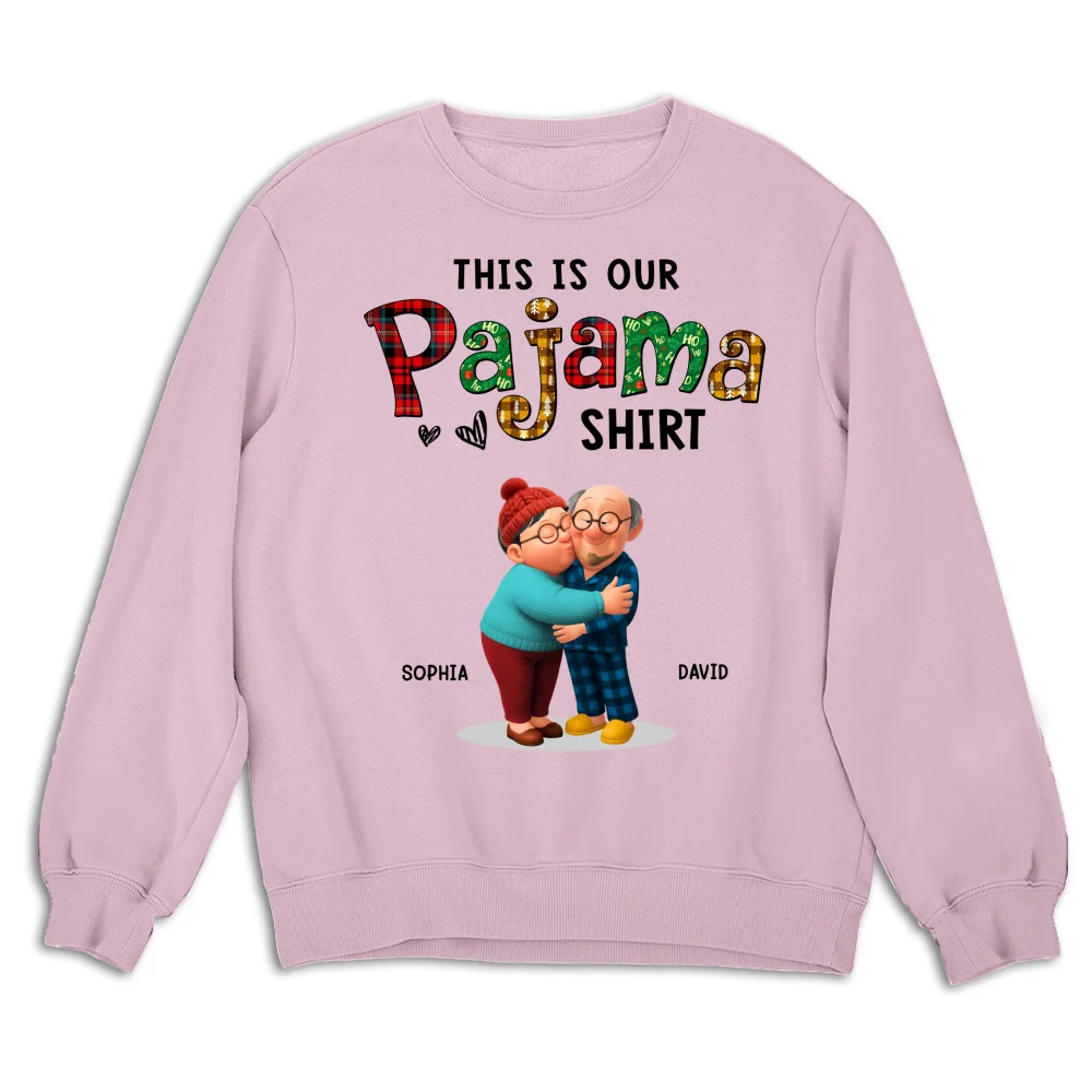 Couple Pajama Christmas Cartoon - Personalized Custom Shirt - Image 18