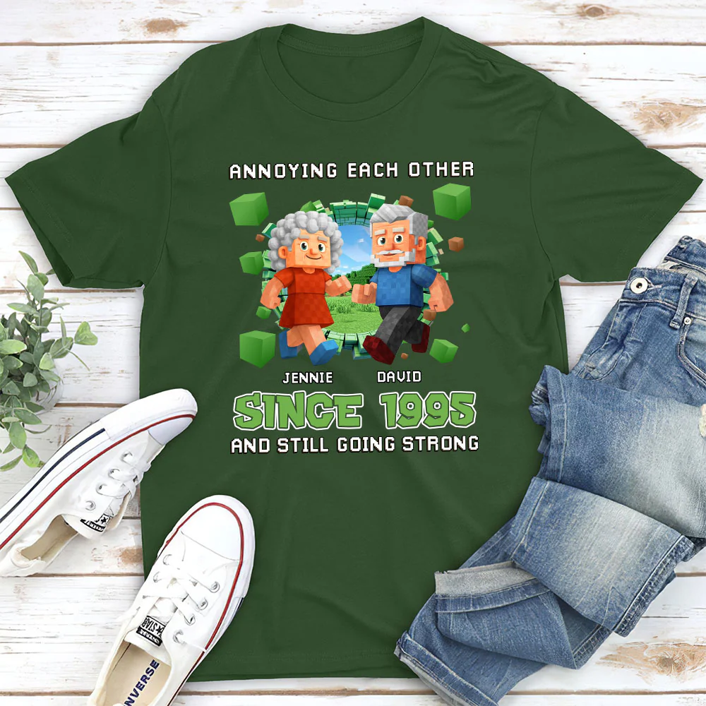 Couple Pixel - Personalized Custom Shirt - Image 2