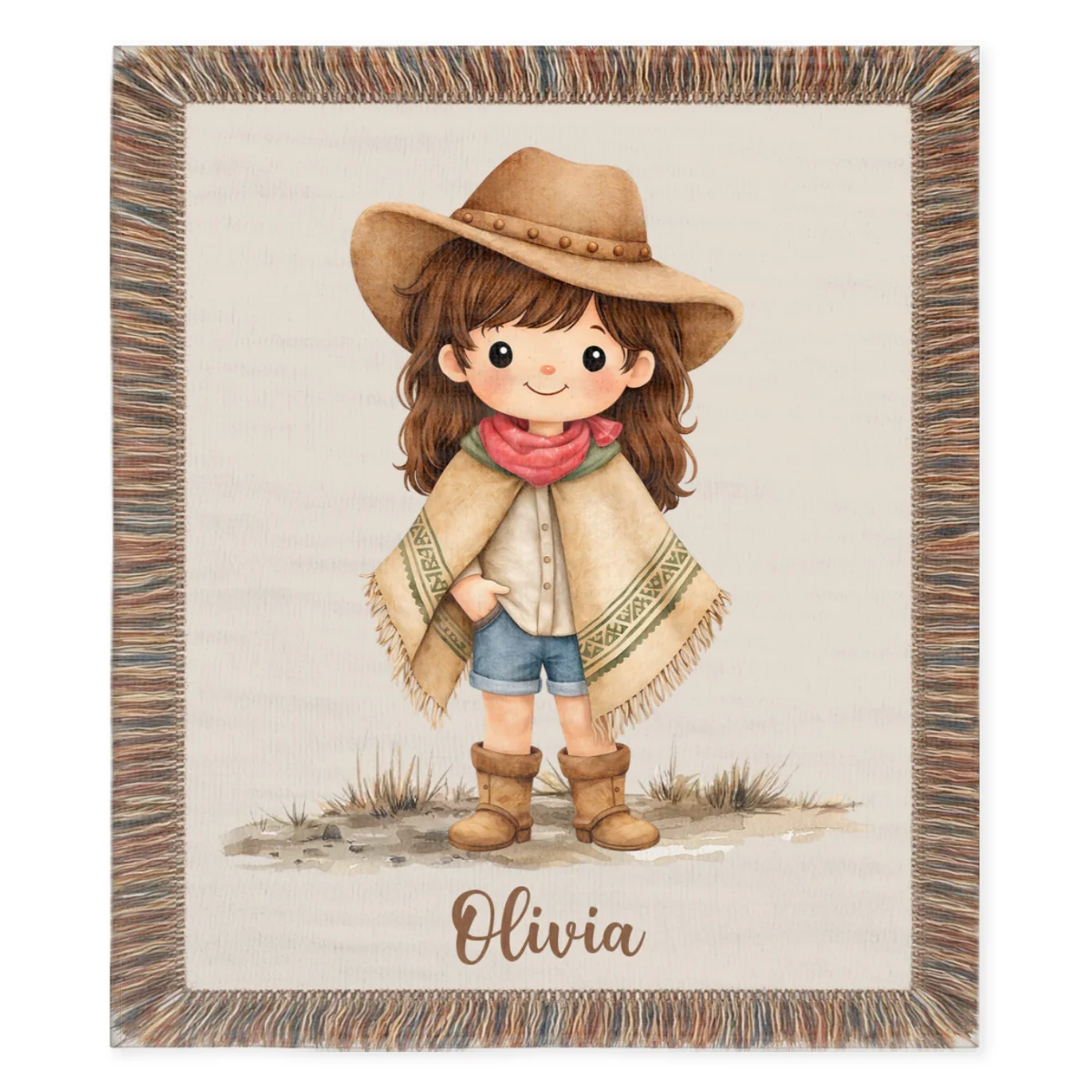 Cowboy Cowgirl - Personalized Custom Fleece Blanket - Image 5