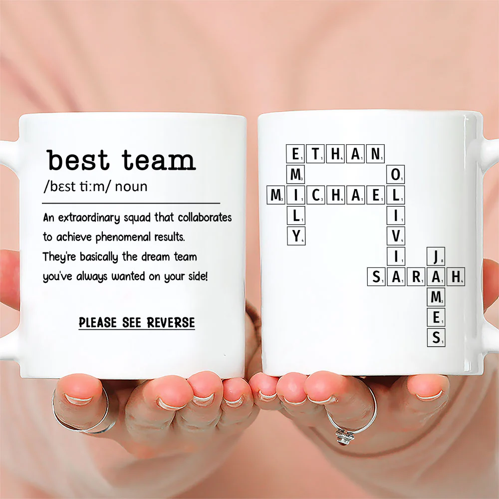 Coworker Crossword - Personalized Custom Coffee Mug - Image 2