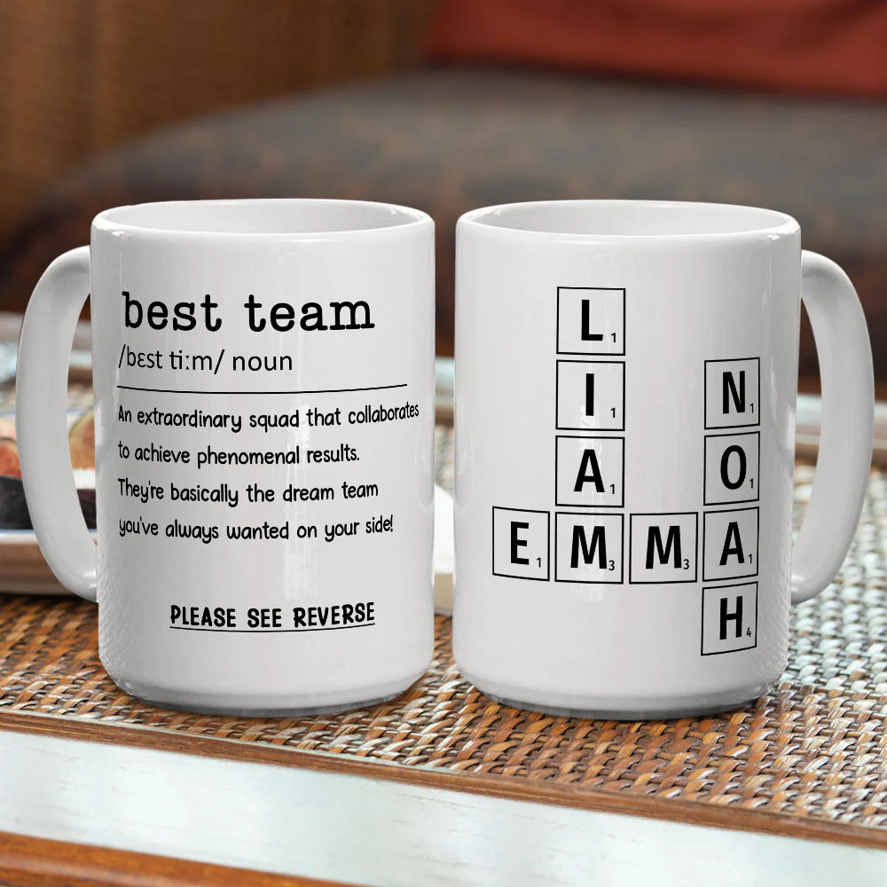 Coworker Crossword - Personalized Custom Coffee Mug - Image 5
