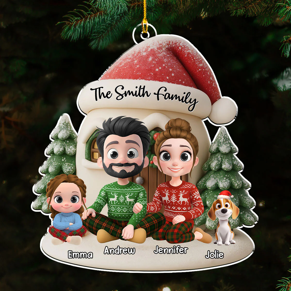 Cozy Christmas - Personalized Custom Acrylic Ornament
