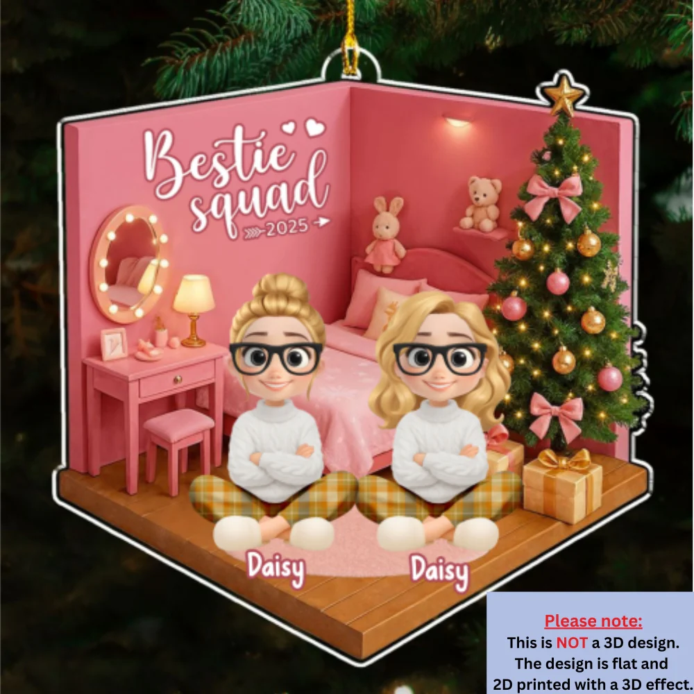 Cozy Dollhouse Nights - Personalized Custom Acrylic Ornament - Image 7