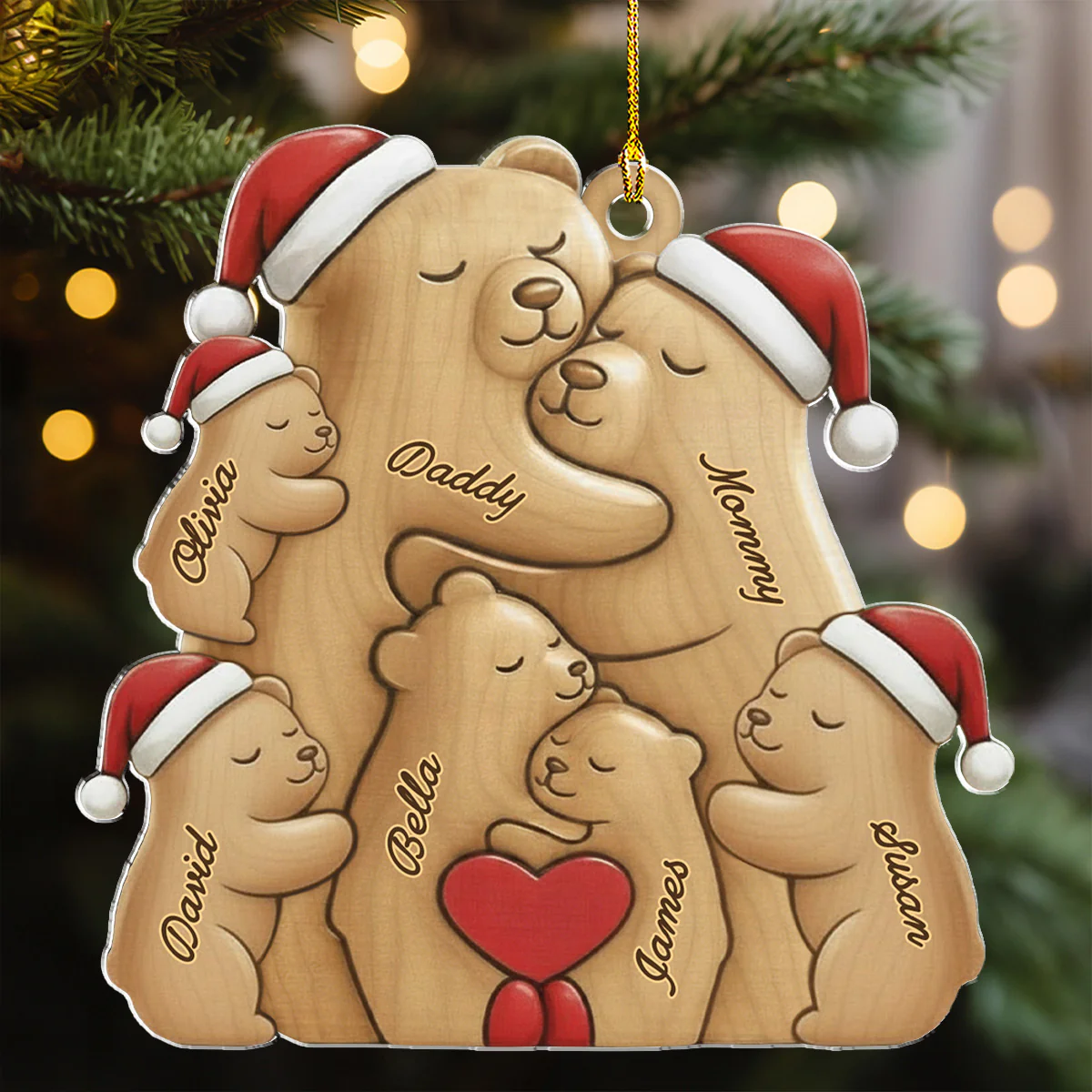 Cozy Reunion - Personalized Custom Acrylic Ornament - Image 2