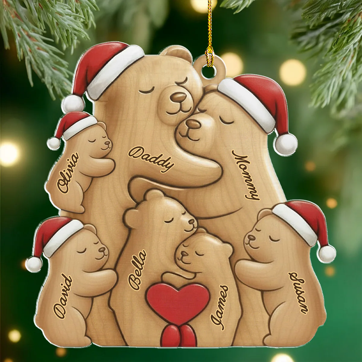 Cozy Reunion - Personalized Custom Acrylic Ornament - Image 4