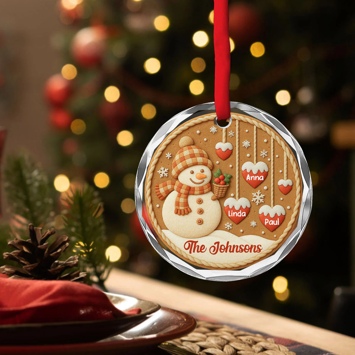 Cozy Season - Personalized Custom Glass Ornament - Image 3