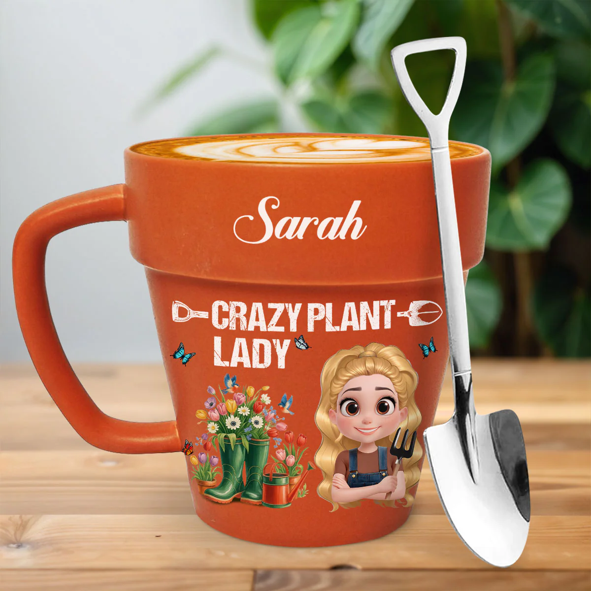 Crazy Plant Lady - Personalized Custom Plant Pot Mug - Image 2