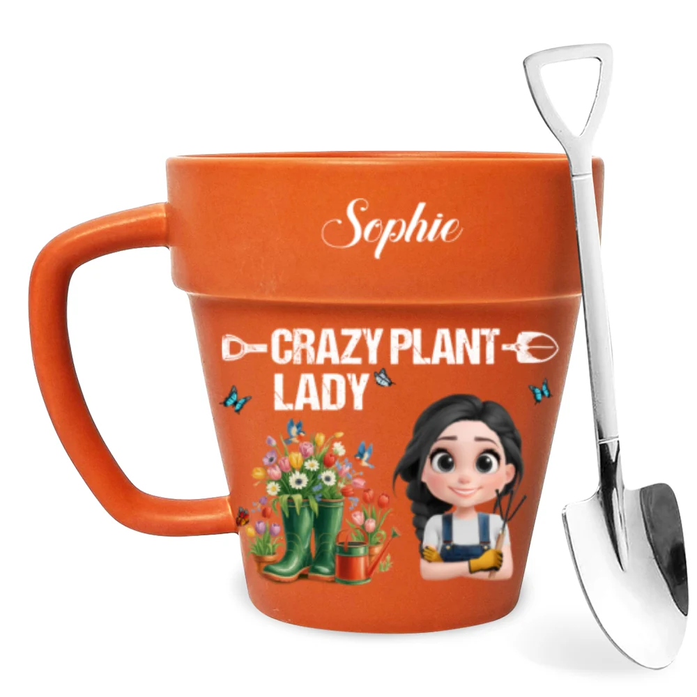 Crazy Plant Lady - Personalized Custom Plant Pot Mug - Image 6