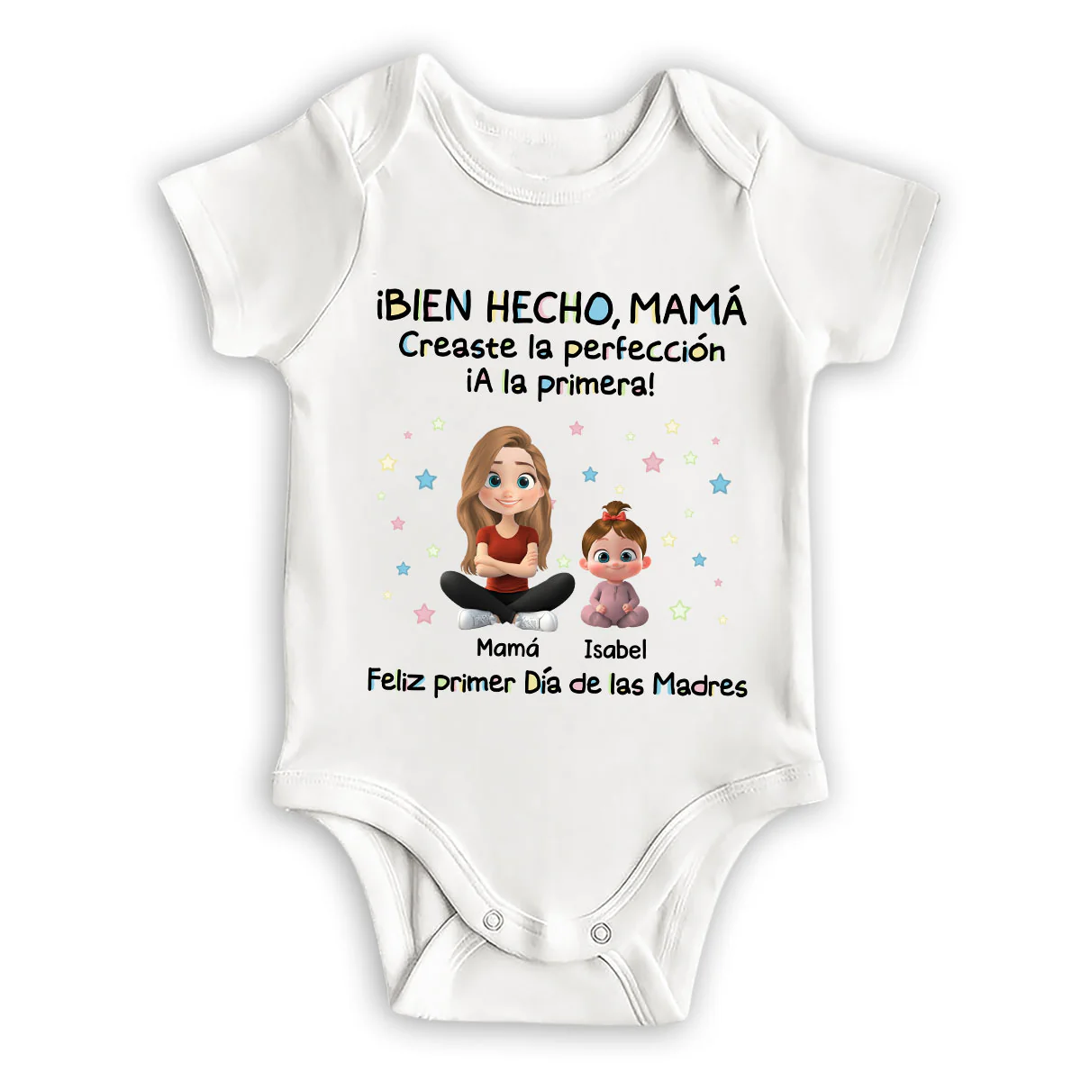 Creaste La Perfección – Body Personalizado Para Bebé