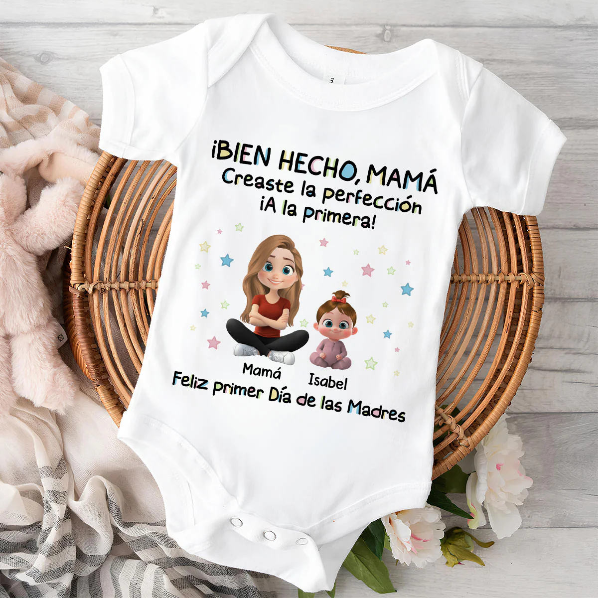Creaste La Perfección – Body Personalizado Para Bebé - Image 2