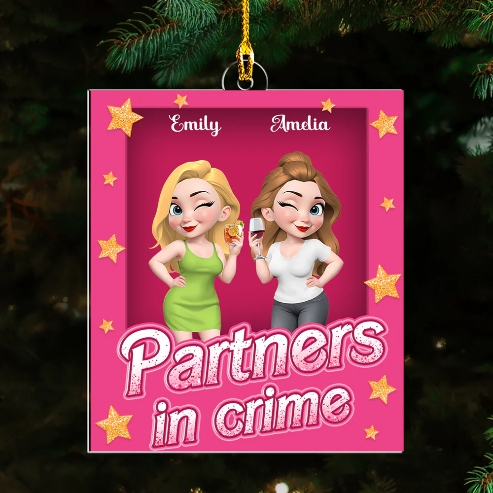 Crime Crew - Personalized Custom Acrylic Ornament - Image 2