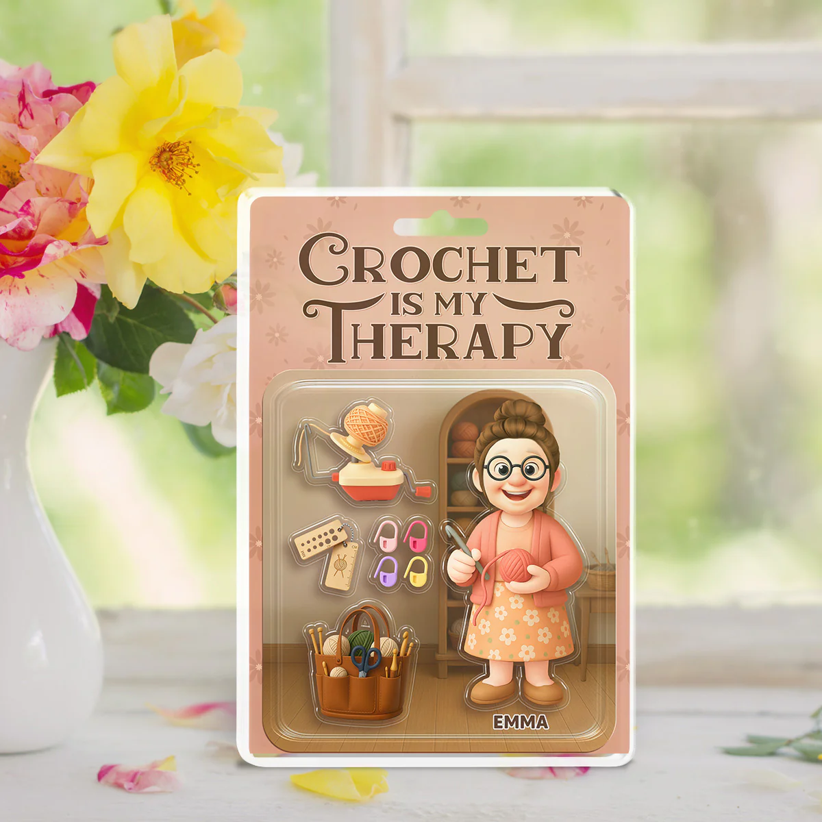 Crocheting Grandma - Personalized Custom Acrylic Plaque - Image 4