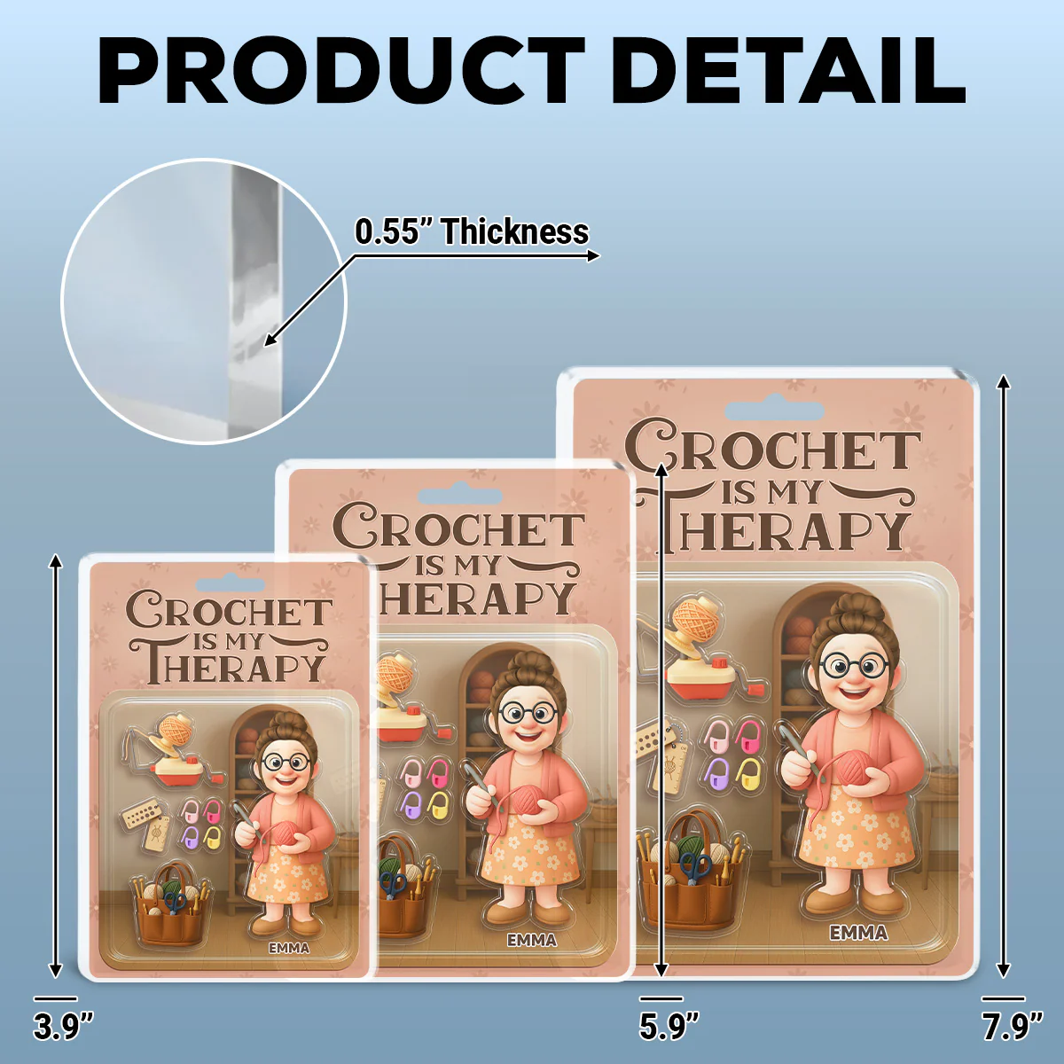 Crocheting Grandma - Personalized Custom Acrylic Plaque - Image 5