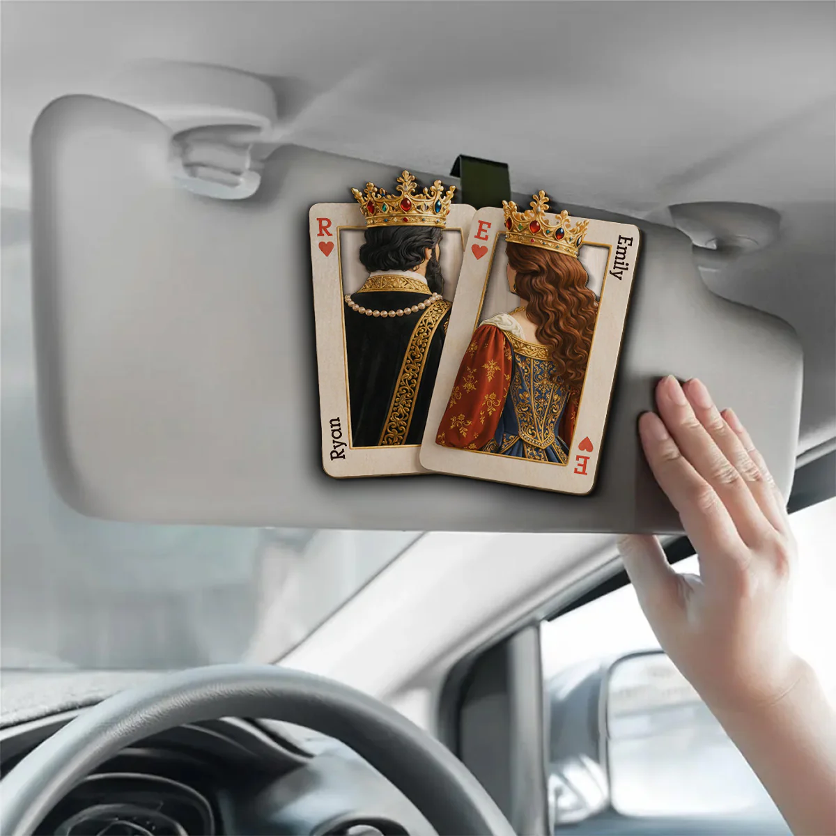 Crowned In Power - Personalized Custom Car Visor Clip - Image 3