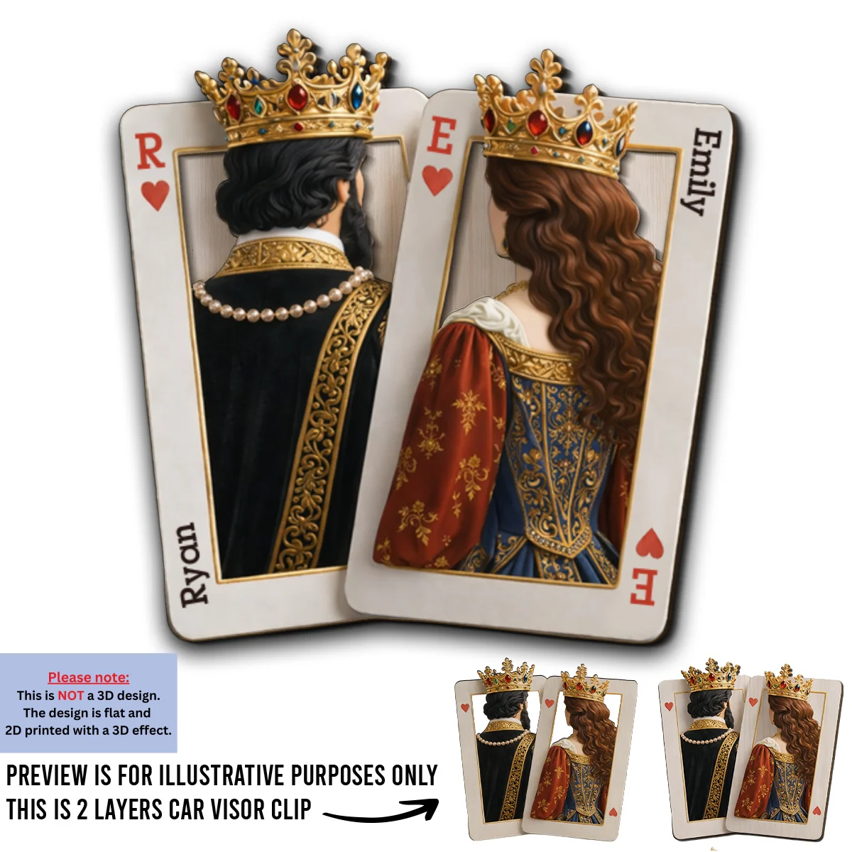 Crowned In Power - Personalized Custom Car Visor Clip - Image 4