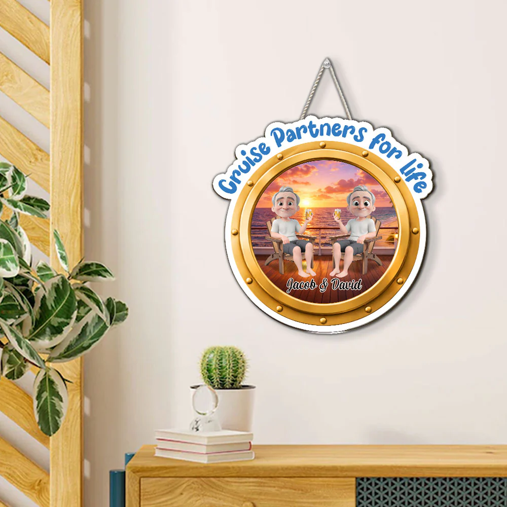 Cruise Partners For Life - Personalized Custom Wood Sign - Image 4