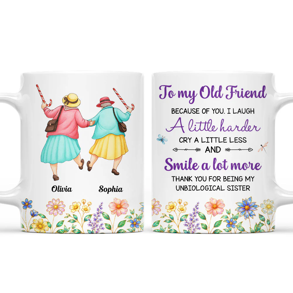 Cry A Little Less And Smile More - Personalized Custom Coffee Mug