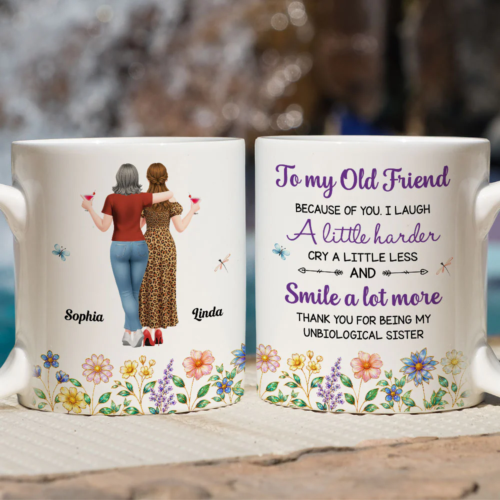 Cry A Little Less And Smile More Ver 2 - Personalized Custom Coffee Mug - Image 2