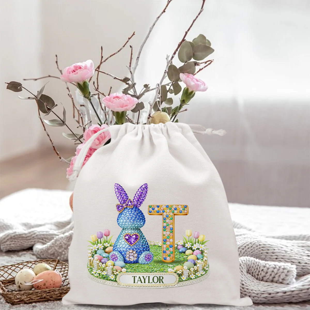 Crystal Easter Bunnies - Personalized Custom Favor Bag - Image 4