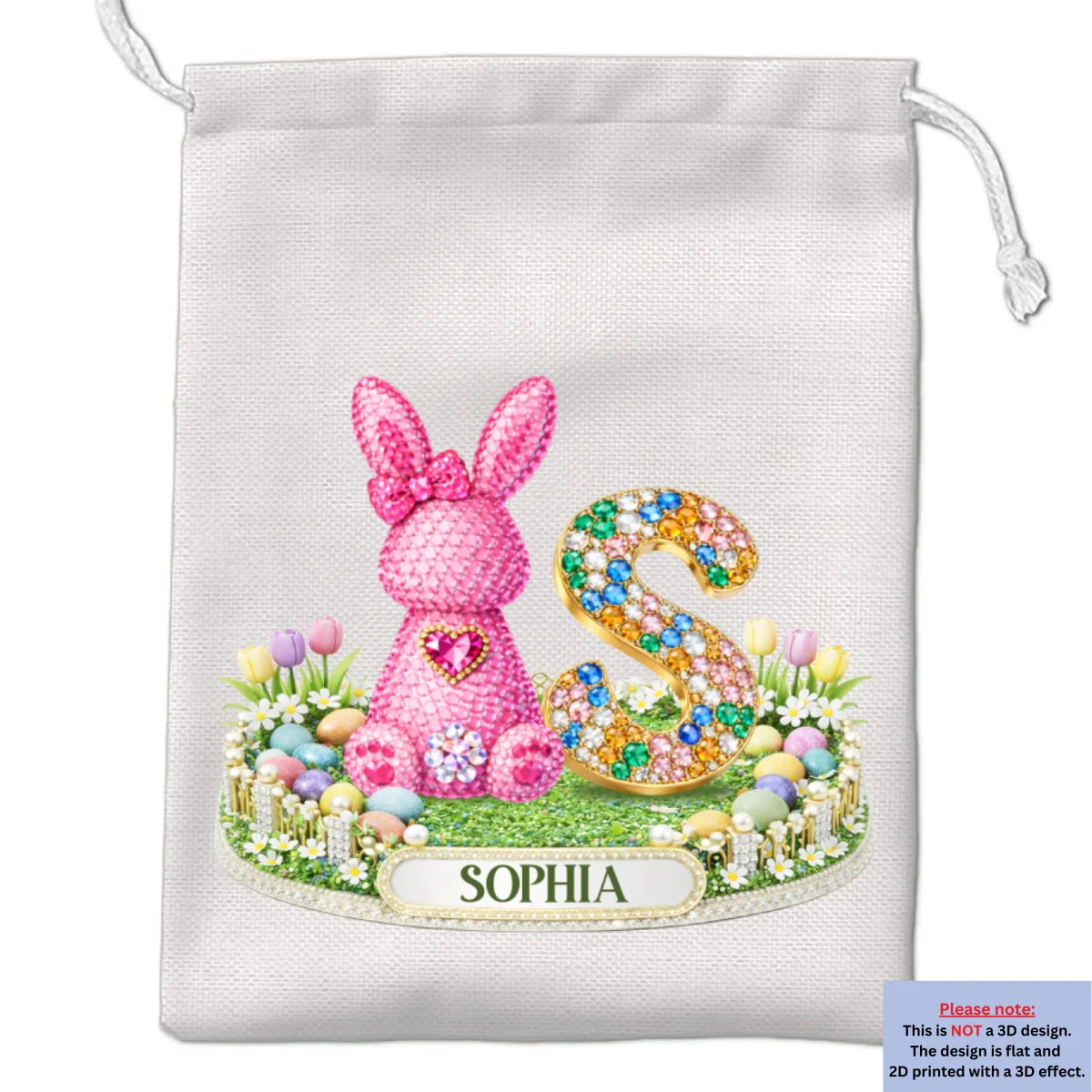 Crystal Easter Bunnies - Personalized Custom Favor Bag - Image 7