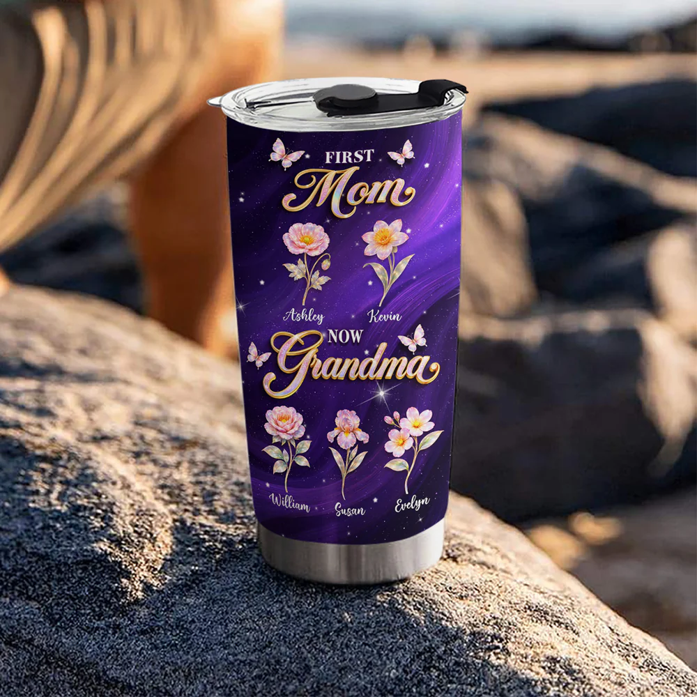 Crystal Mom Grandma - Personalized Custom Tumbler - Image 4
