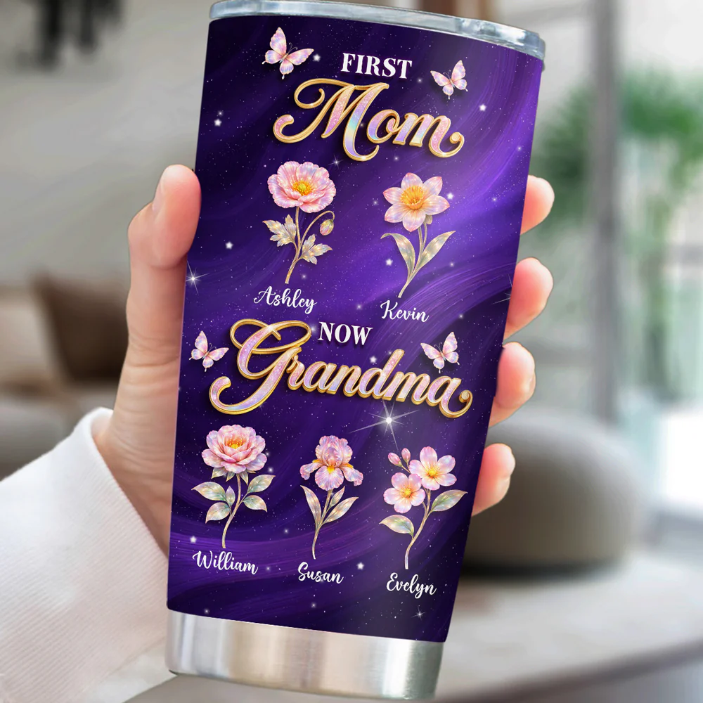 Crystal Mom Grandma - Personalized Custom Tumbler - Image 5