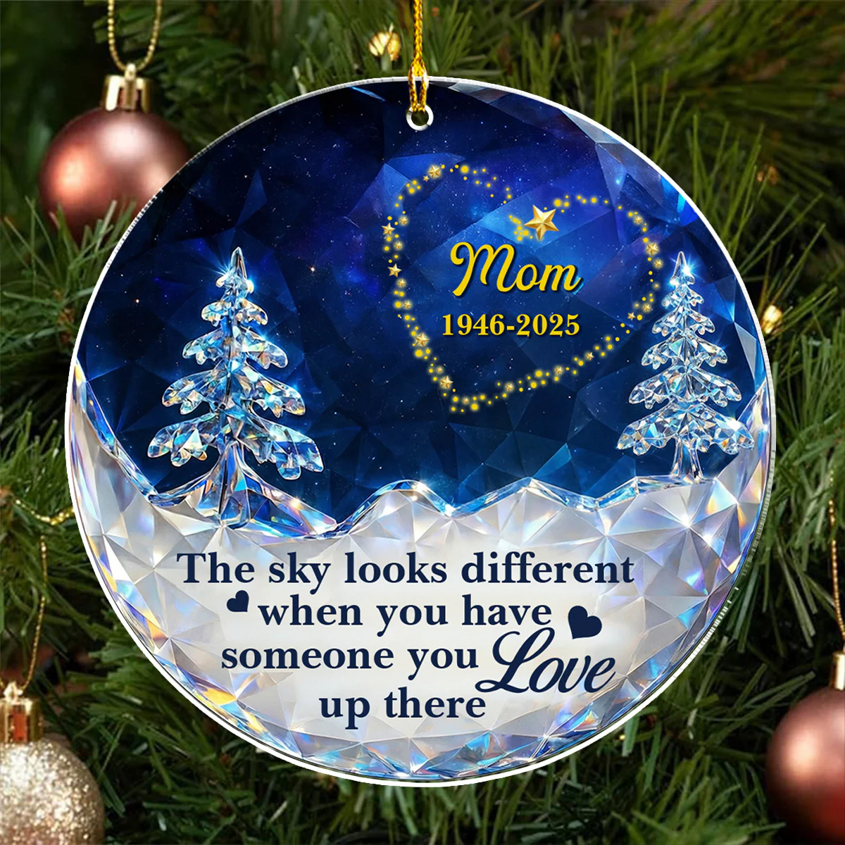 Crystal Sky - Personalized Custom Acrylic Ornament - Image 3