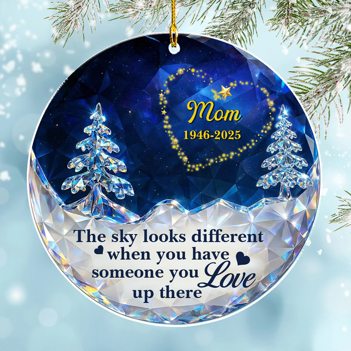 Crystal Sky - Personalized Custom Acrylic Ornament - Image 4