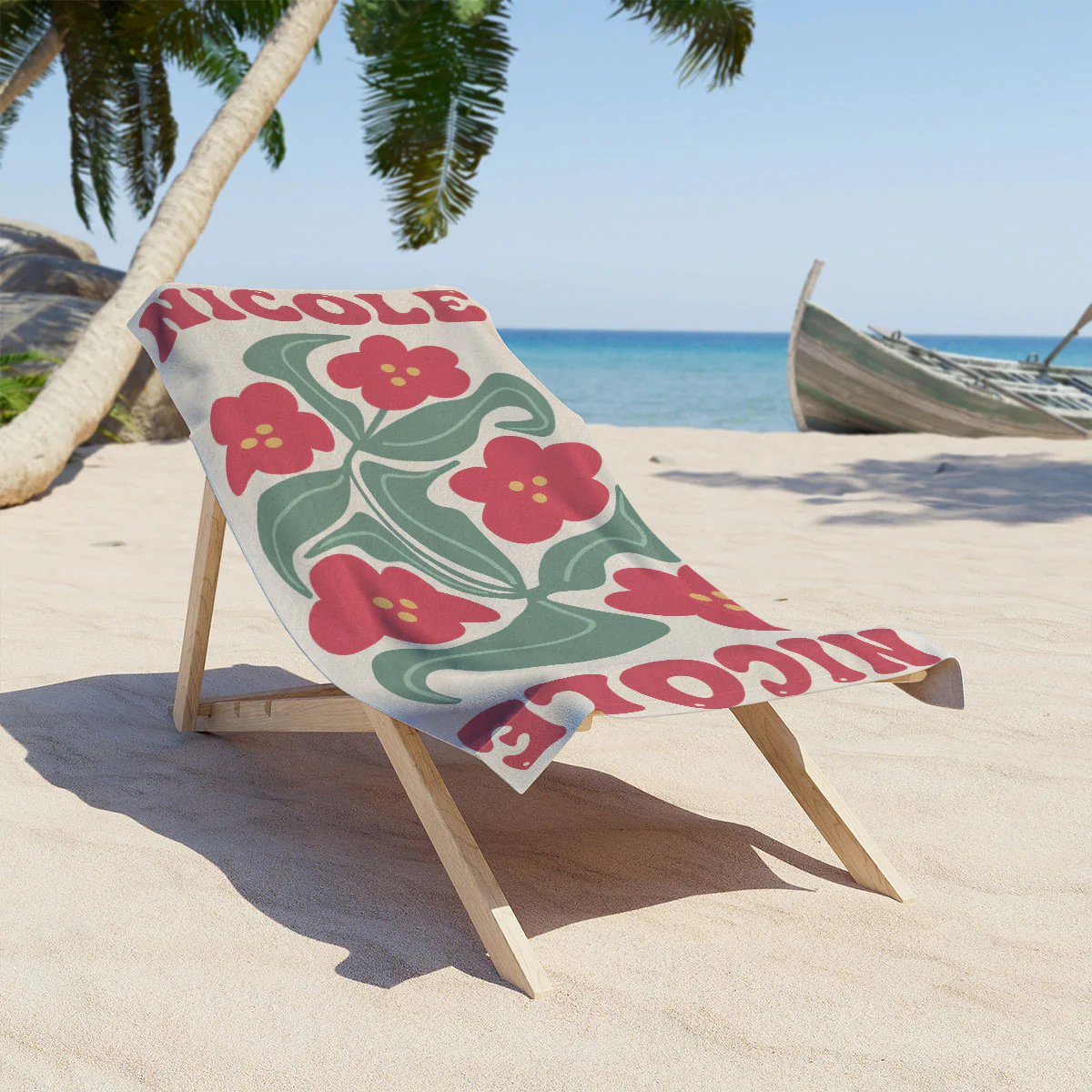 Custom Birth Month Flower Friends Sisters Summer Gift - Personalized Custom Beach Towel - Image 4