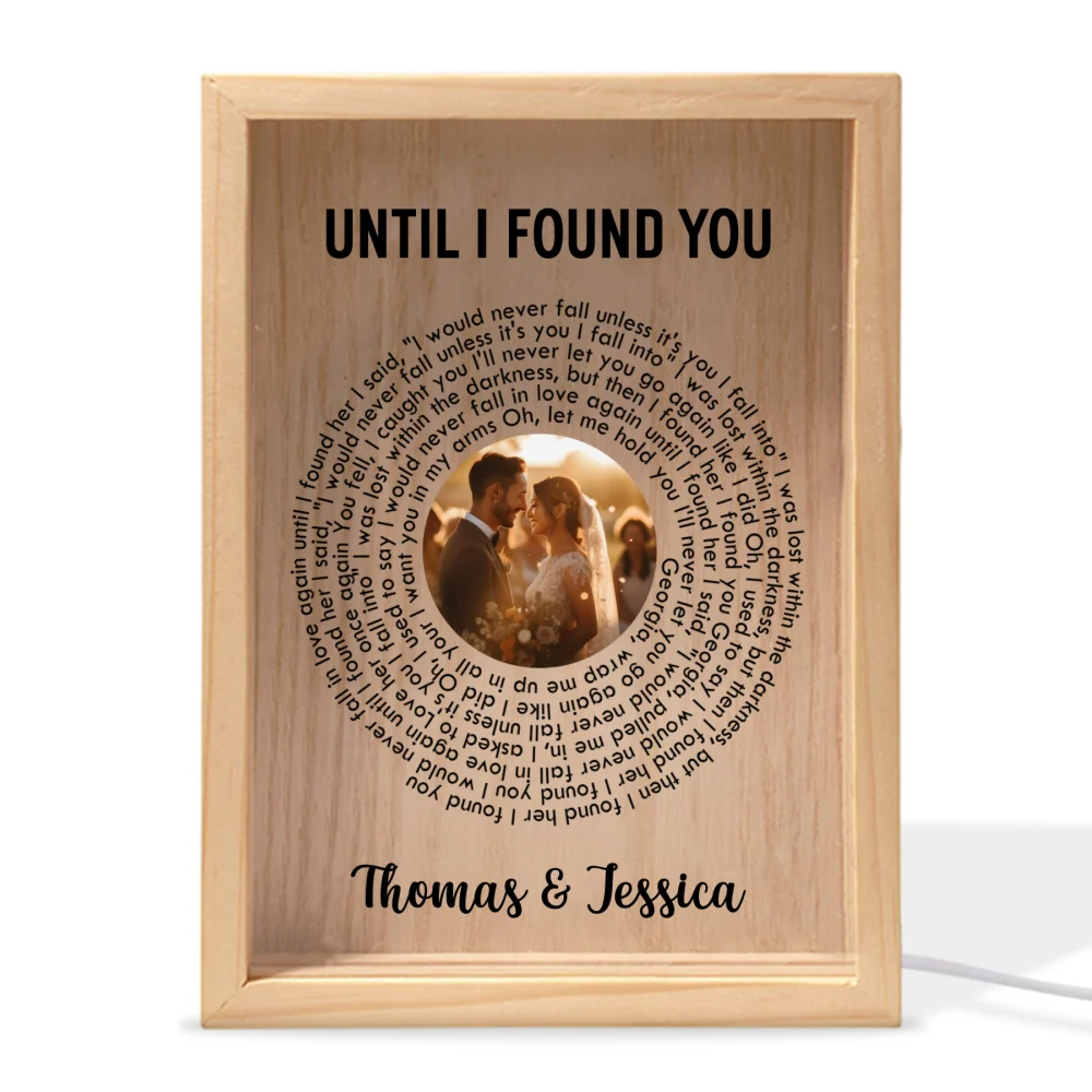 Custom Couple Photo And Favorite Spiral Song Lyrics - Personalized Frame Light Box - Image 7