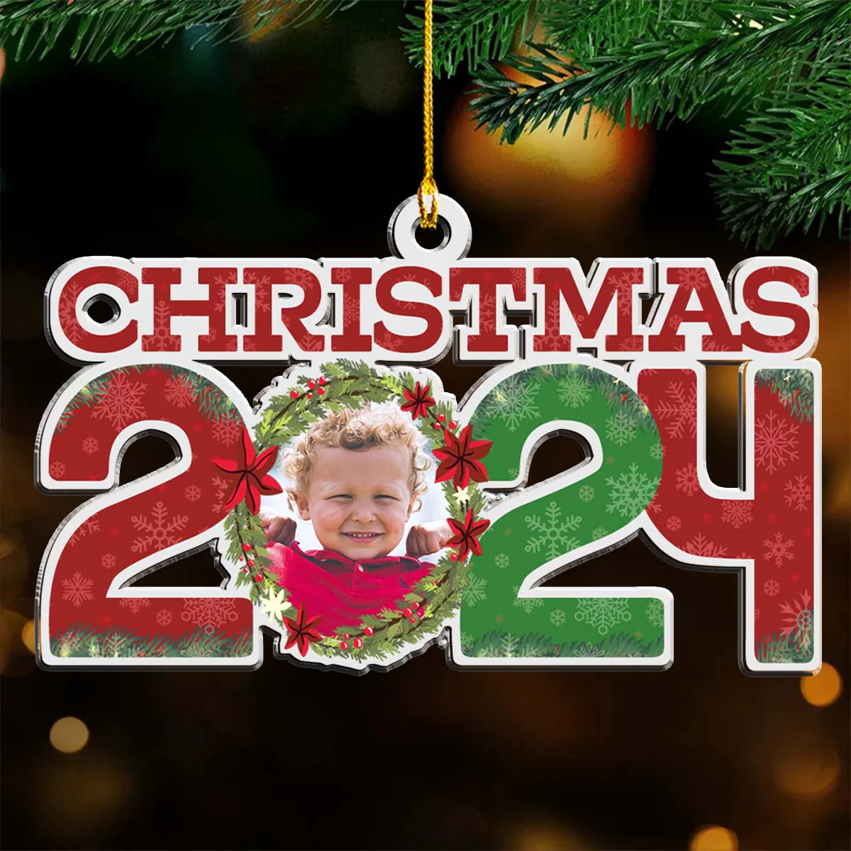 Custom Face Christmas - Personalized Custom Acrylic Ornament - Image 4