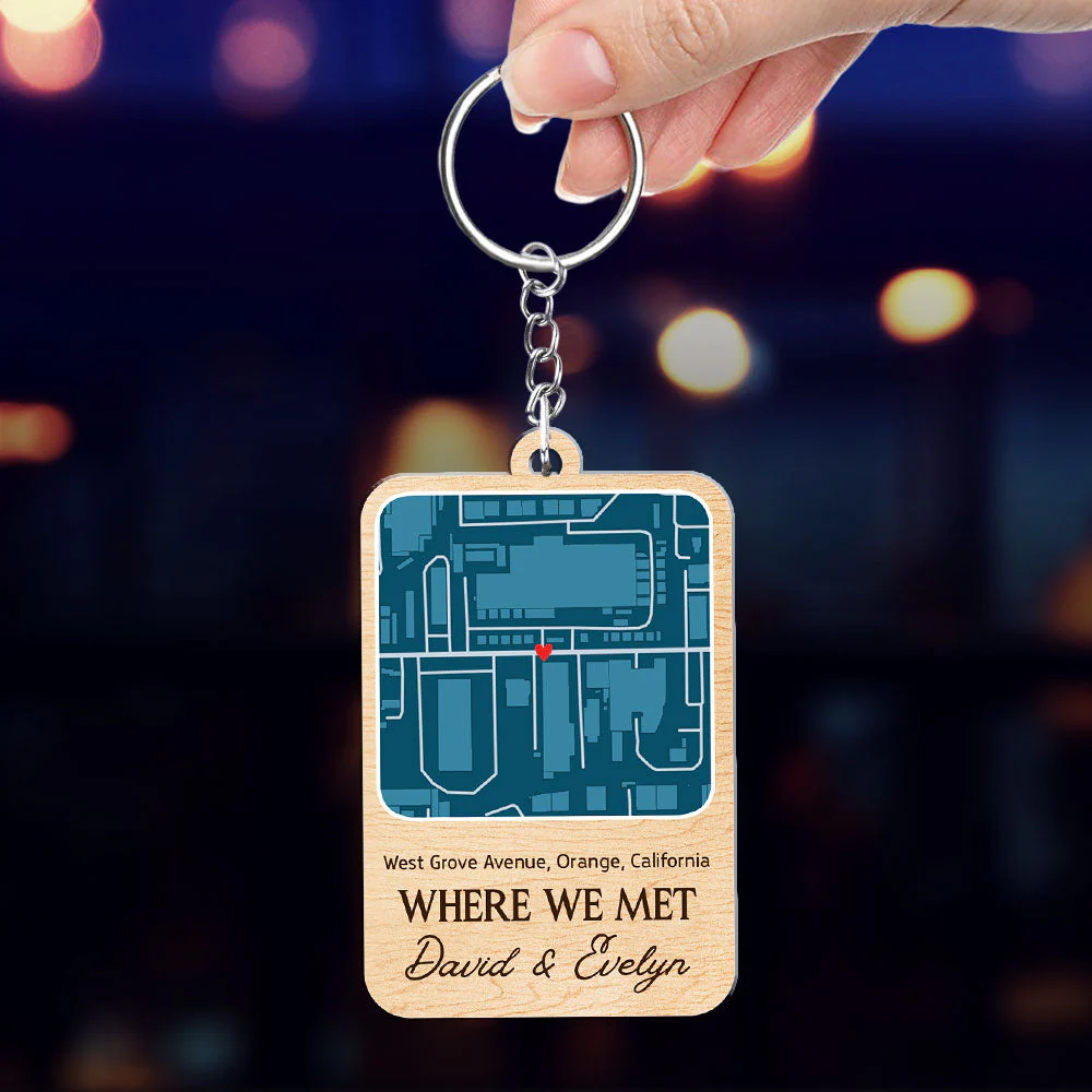 Custom Map Our First Trip - Personalized Custom Acrylic Keychain - Image 3