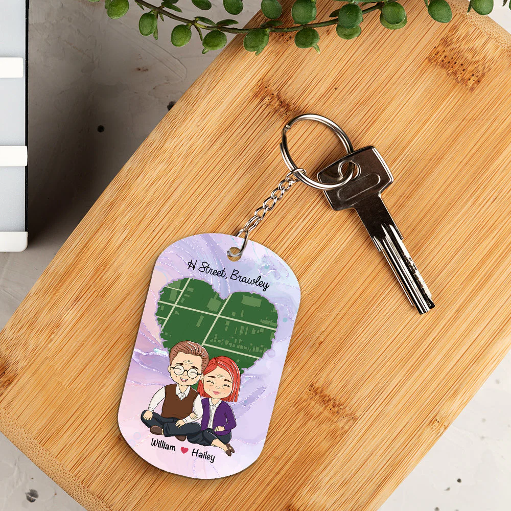 Custom Map The Map Of Heart - Personalized Custom Acrylic Keychain - Image 4