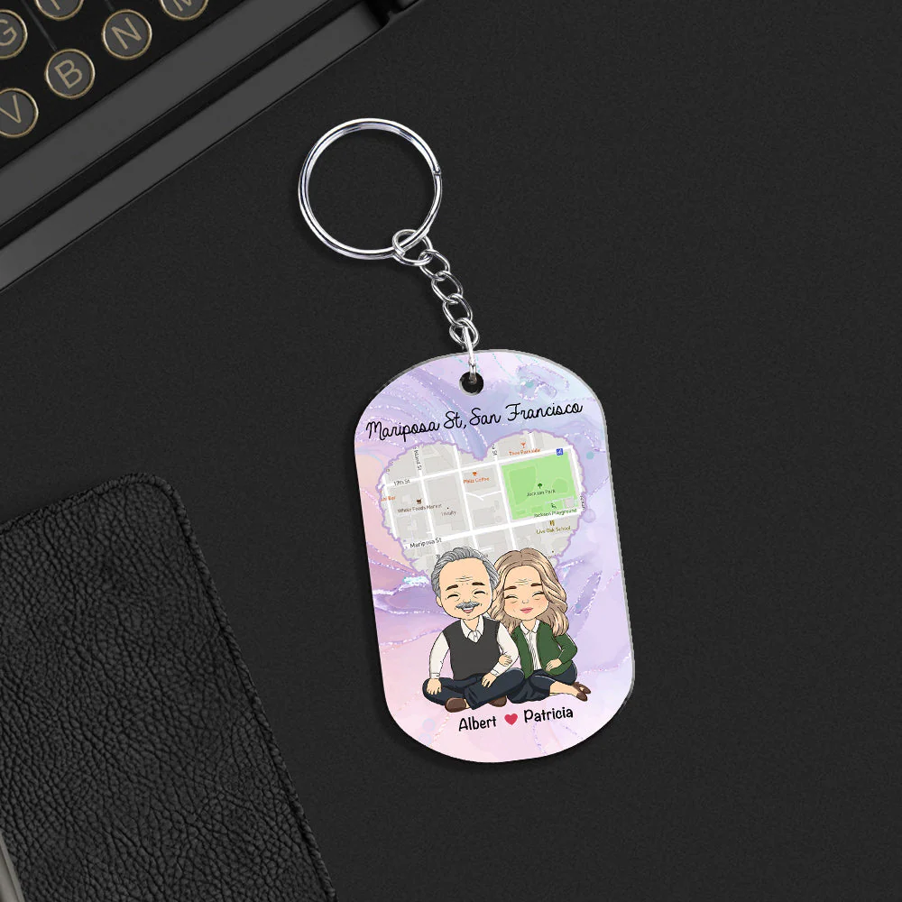 Custom Map The Map Of Heart - Personalized Custom Acrylic Keychain - Image 5