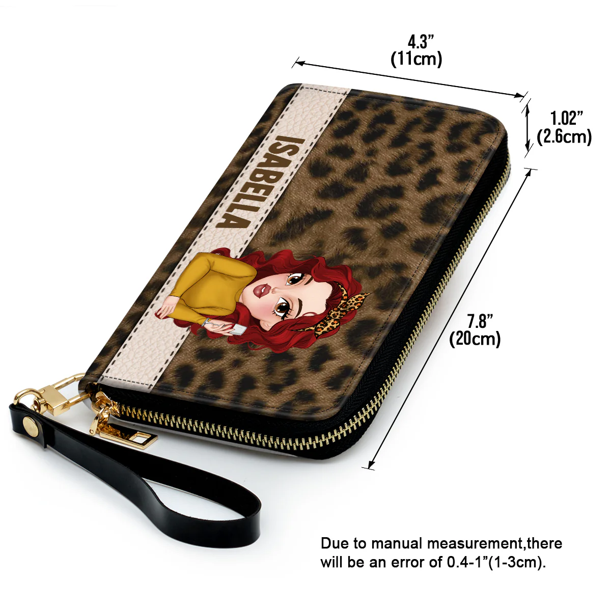 Custom Name Leopard - Personalized Custom Leather Wallet - Image 4