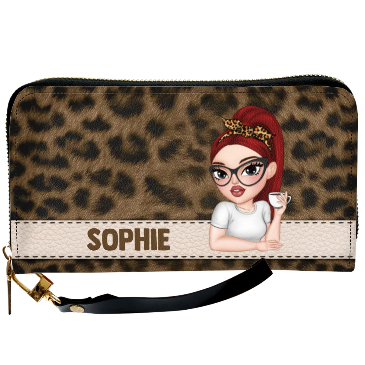 Custom Name Leopard - Personalized Custom Leather Wallet - Image 7