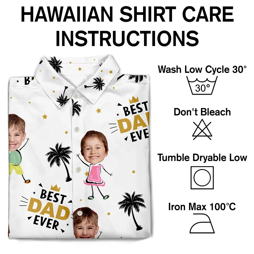 Custom Photo Best Dad Ever Coconut Palm - Personalized Custom Hawaiian Shirt - Image 6