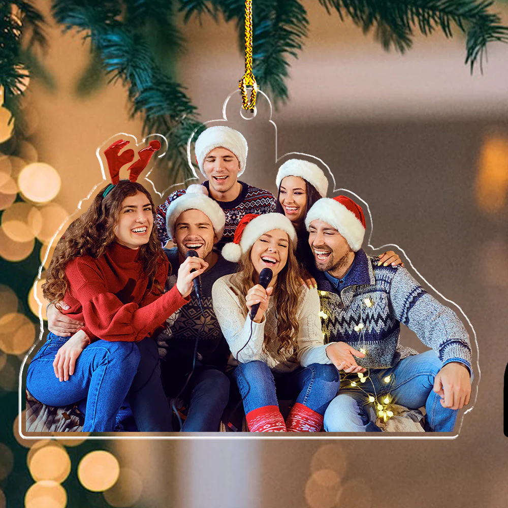 Custom Photo Besties Christmas - Personalized Custom Acrylic Ornament - Image 3