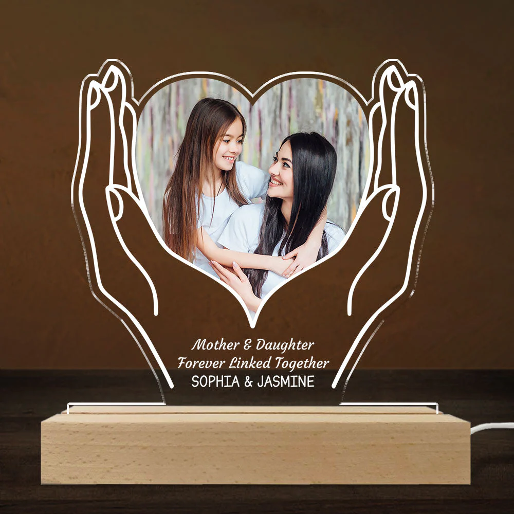 Custom Photo Cherished Heart - Personalized LED Light - Image 4
