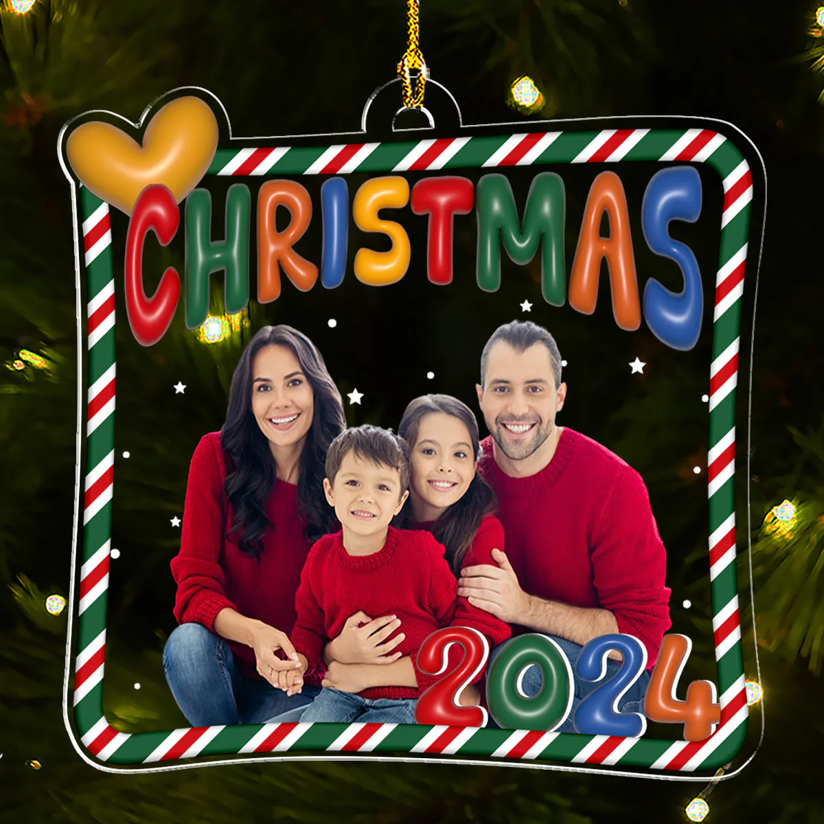 Custom Photo Christmas 2024 - Personalized Custom Acrylic Ornament - Image 2