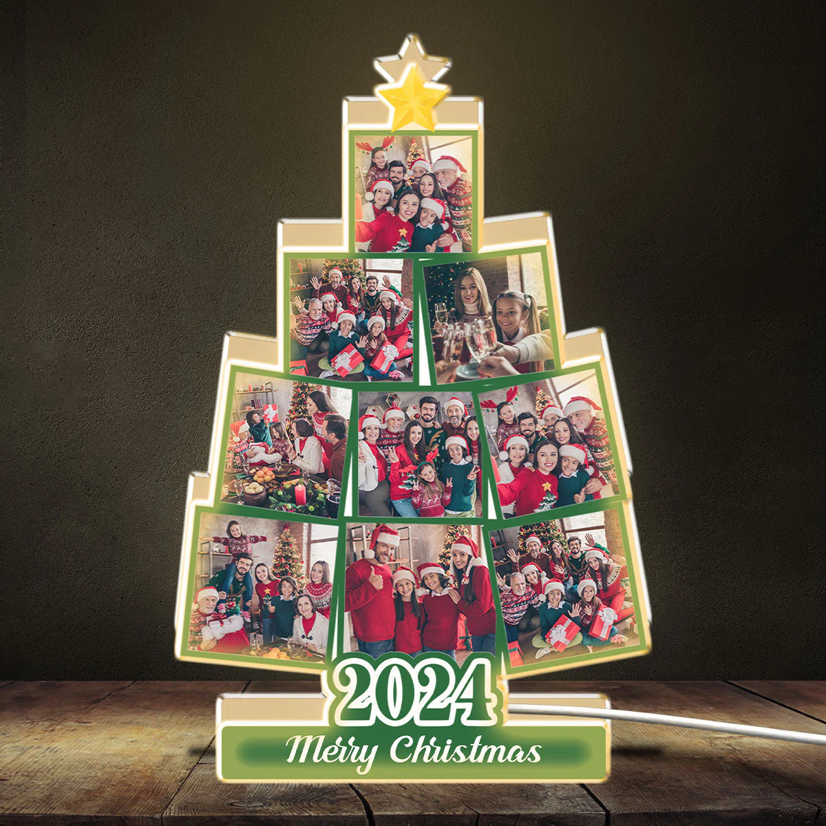 Custom Photo Christmas Tree - Personalized Custom Light Box - Image 2