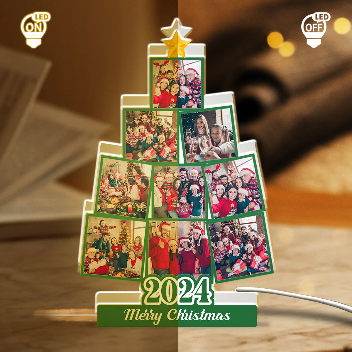 Custom Photo Christmas Tree - Personalized Custom Light Box - Image 3