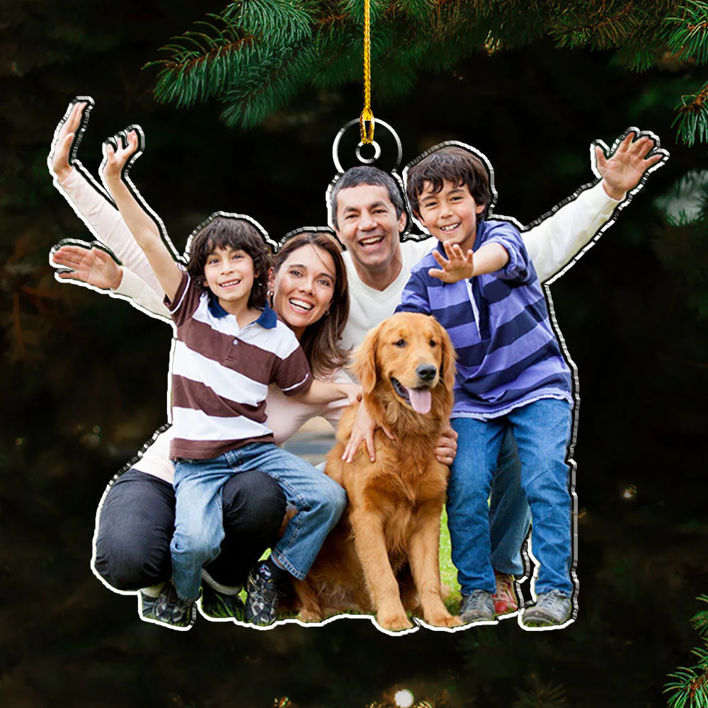 Custom Photo Family Christmas - Personalized Custom Acrylic Ornament - Image 5