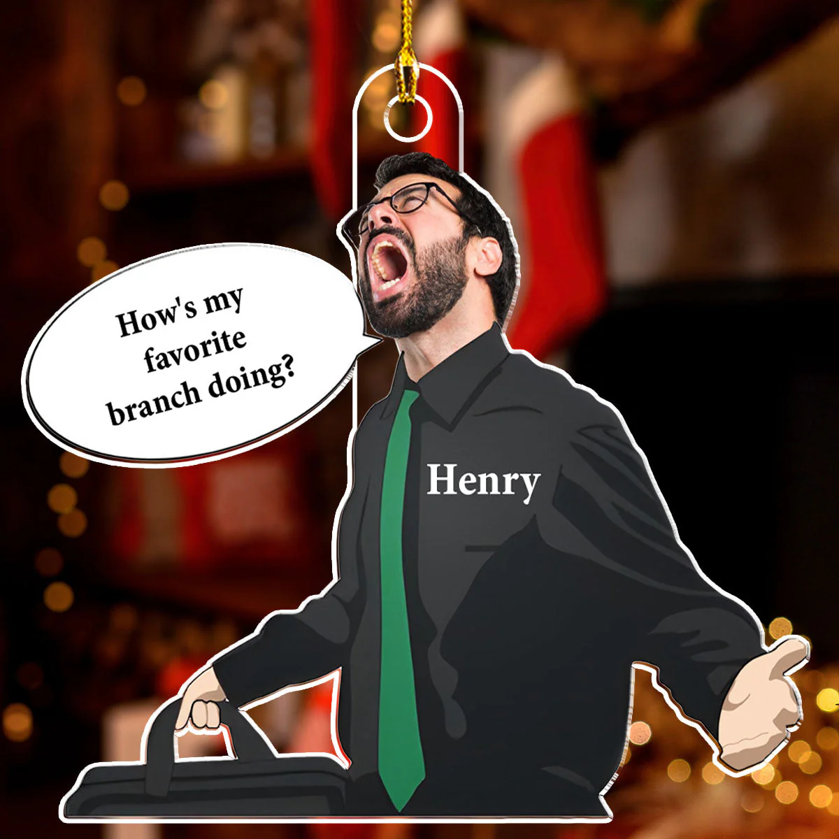 Custom Photo Funny Boss - Personalized Custom Acrylic Ornament - Image 3