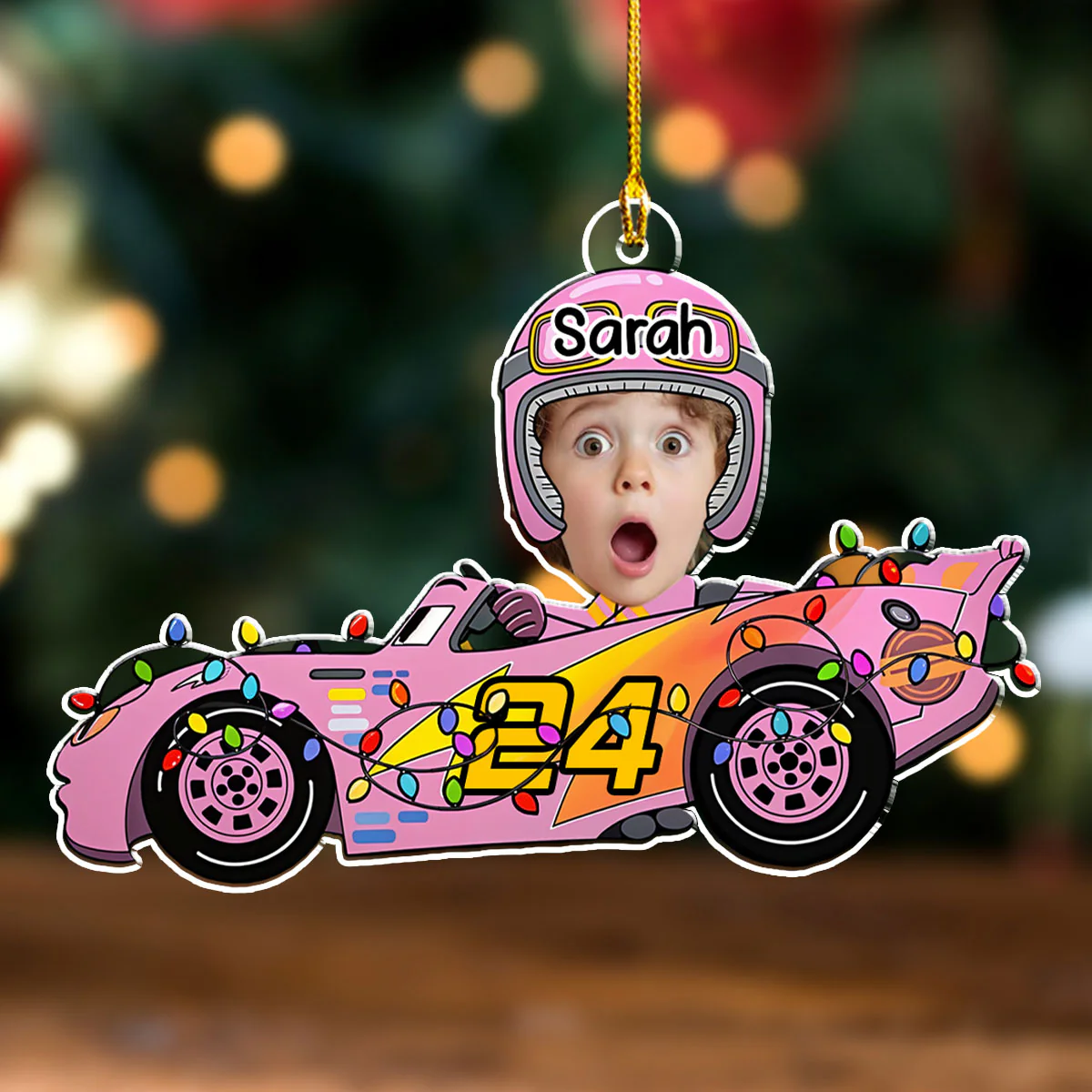 Custom Photo Funny Car Toys - Personalized Custom Acrylic Ornament - Image 3