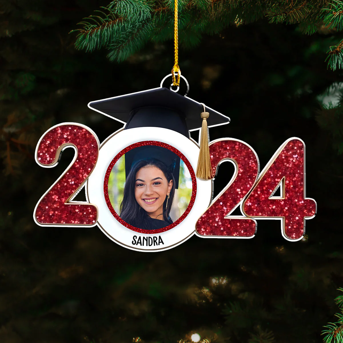 Custom Photo Happy Graduation - Personalized Custom Acrylic Ornament - Image 3